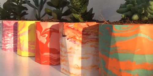 Marbled Plant Pot Workshop + free plant