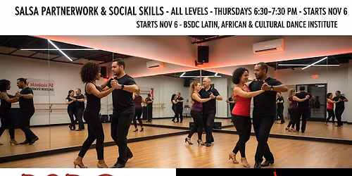 Salsa Partnerwork & Social Skills (on1) Class\u2014open to all levels!