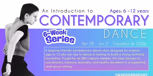 6 Week Youth Series: Intro to Contemporary Dance (6-12 year)
