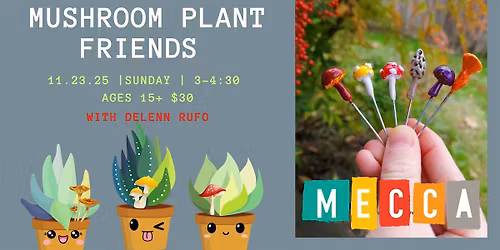 Polymer Clay Mushroom Plant Friends