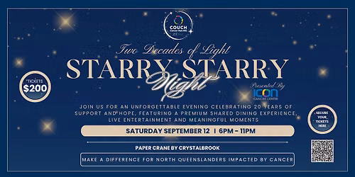Starry Starry Night - Two Decades of Light, presented By ICON Cancer Centre