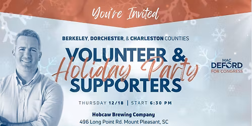 Mac Deford - Berkeley Dorchester and Charleston Holiday Party