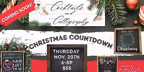 Cocktails and Calligraphy!