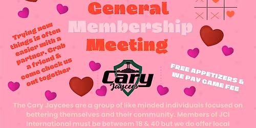 Cary Jaycees General Membership Meeting