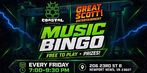 Music Bingo - Coastal Fermentory Downtown