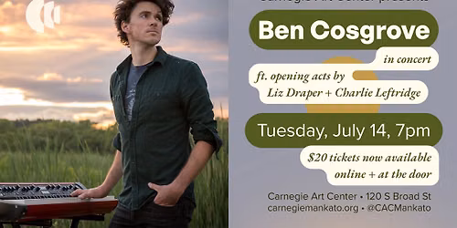 Ben Cosgrove in Concert at the Carnegie