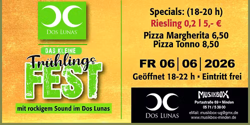 FR 05.06. | Fr\u00fchlingsfest mit rockigem Sound
