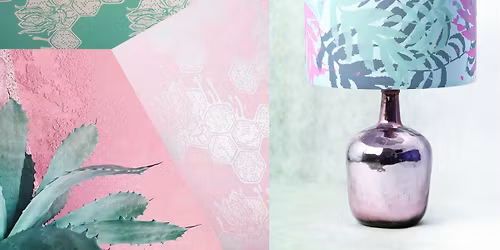 Lampshade in a day, surface decoration workshop.