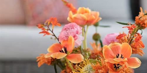 Sunset Themed Floral Design Class With Cocktails and Snacks
