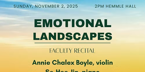 Annie Chalex Boyle (violin) and Se-Hee Jin (piano) Faculty Recital