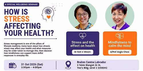 Boosting The Energy in Your Body & Mind by Dr Koh Li Wearn & A\/Prof Chew