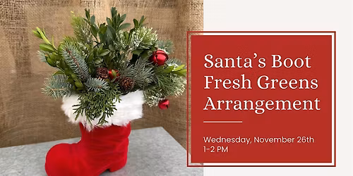 Santa's Boot Fresh Greens Arrangement (4 of 6)