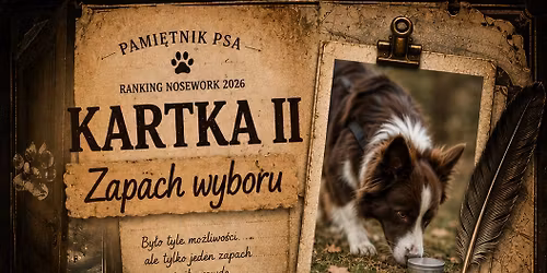 \ud83d\udc3e KARTKA II: Zapach wyboru - Treningowe zawody NOSEWORK