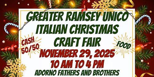 Greater Ramsey Unico Italian Christmas Craft Fair