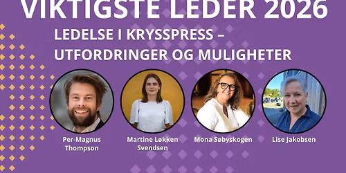 Viktigste Leder 2026: Ledelse i krysspress \u2013 utfordringer og muligheter