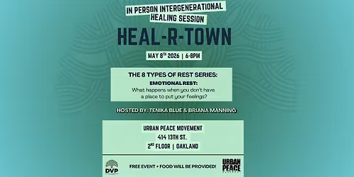 HEAL R TOWN: What happens when you don\u2019t have  a place to put your feelings