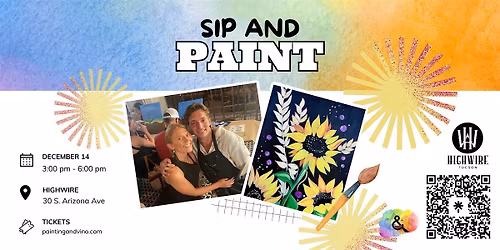 Sunflower Magic Sip & Paint at HighWire