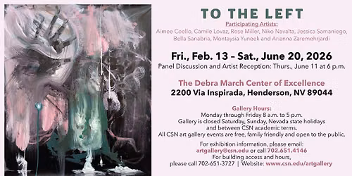 To The Left: Art Exhibition, Panel Discussion, and Artist Reception