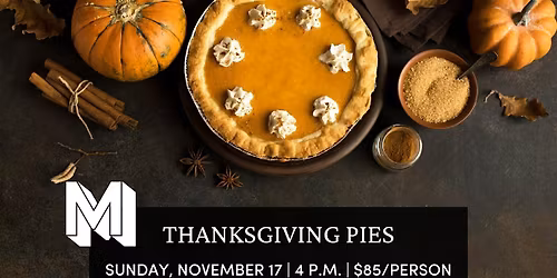 Thanksiving Pie Baking Class