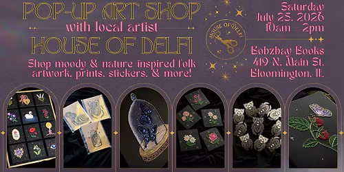 Pop-Up Art Shop with House of Delfi at Bobzbay Books!