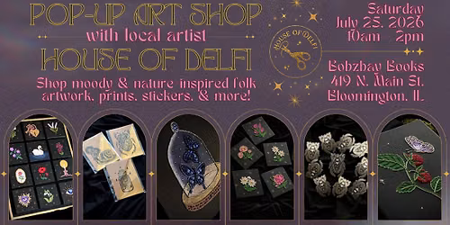 Pop-Up Art Shop with House of Delfi at Bobzbay Books!