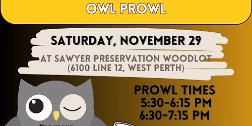 Owl Prowl at Sawyer Woodlot