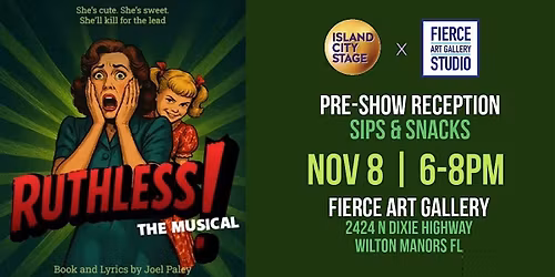 Ruthless! The Musical Pre-show party at Fierce Art Gallery