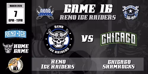 Reno Tattoo Removal Presents Reno Ice Raiders VS Chicago Shamrocks