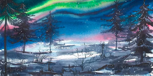 Teen art session - create the Northern Lights in pastels