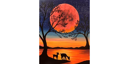 Deer in the Moonlight - Paint and Sip in Cincinnati | Classpop!\u2122