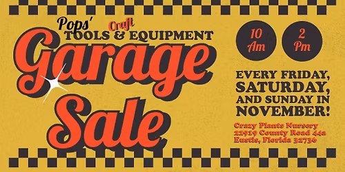 Pops' Tool, Craft, and Equipment Sale