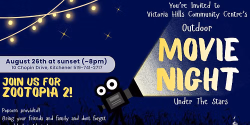 Outdoor Movie Night at Victoria Hills Community Centre