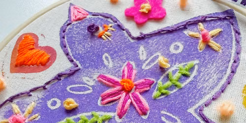 Print & Stitch: Folk Bird Hoop Art Workshop