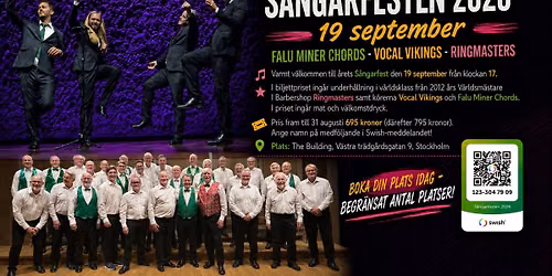 S\u00e5ngarfesten 2026 - 19 september - Ringmasters, Falu Miner Chords och Vocal Vikings