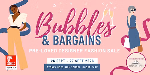 Bubbles & Bargains | Pre-Loved Designer Fashion Sale | September 2026