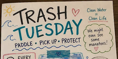 Paddleboard Clean Up Trash Tuesday