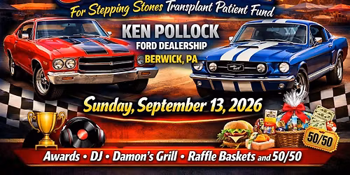 7th Annual Car Show For Stepping Stones Transplant Patient Fund 