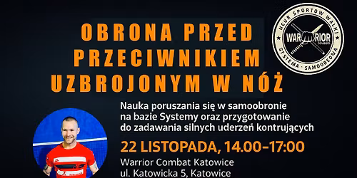 Obrona przed no\u017cem - Seminarium w Warrior Combat Katowice