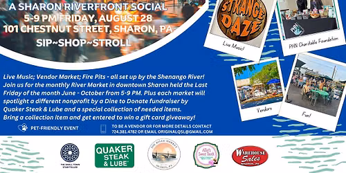The River Market - A Sharon Riverfront Social - Aug. 28 (Spotlight: PHN Charitable Foundation)