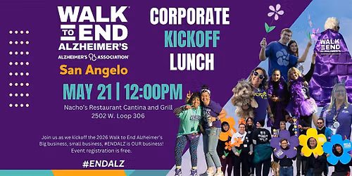 Walk to End Alzheimer's San Angelo- Corporate Kickoff Lunch