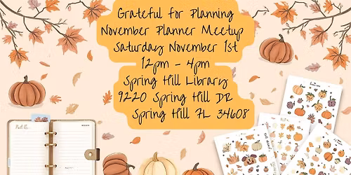 November Planner Meetup