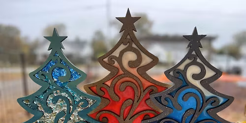 Whimsy Wood Christmas Tree Resin Glass