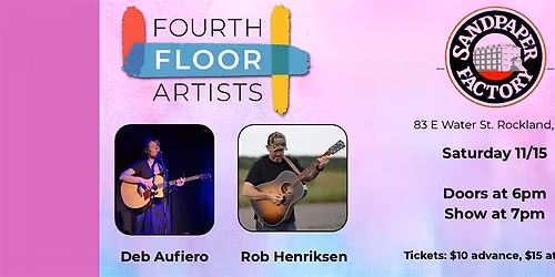 A night of music at the Sandpaper Factory w\/Deb Aufiero and Rob Henriksen
