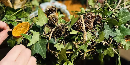 Christmas willow wreath making