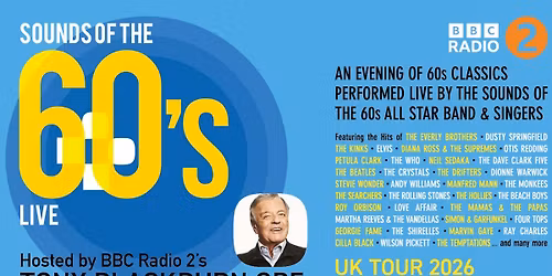 Sounds of the 60s Live: Hosted by Tony Blackburn OBE