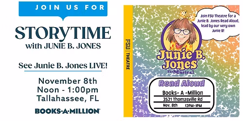 Saturday Story Time! See Junie B. Jones LIVE!
