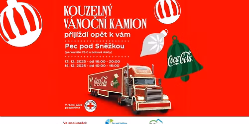13. a 14. 12. 2025 \u2013 Kouzeln\u00fd v\u00e1no\u010dn\u00ed kamion \u2013 Pec pod Sn\u011b\u017ekou