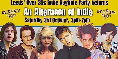LEEDS: An Afternoon of indie - Indie for the over 30s: 3rd October, 3pm-7pm