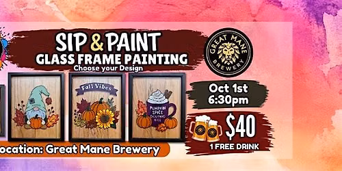 Glass Frame Painting at Great Mane Brewery