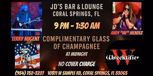 WRECKTIFIER ROCKS IN THE NEW YEAR AT JD's BAR AND LOUNGE IN CORAL SPRINGS